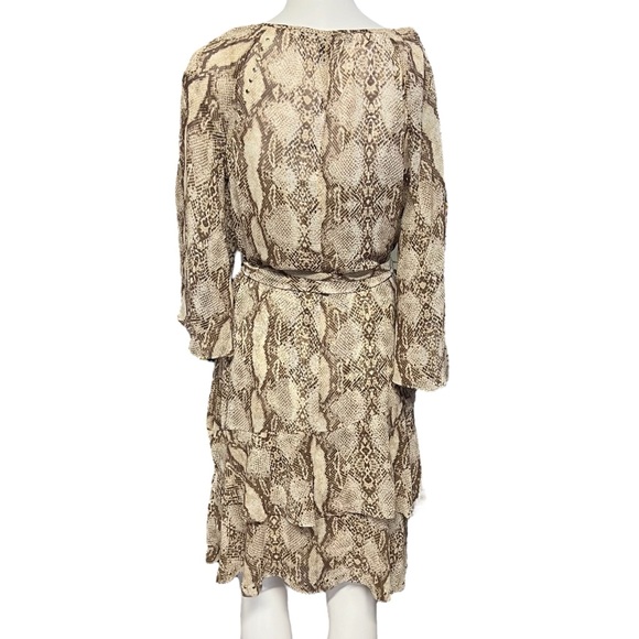 White House Black Market NWT - Women’s Belted Studded Animal Print Dress Sz. XS - Picture 7 of 11